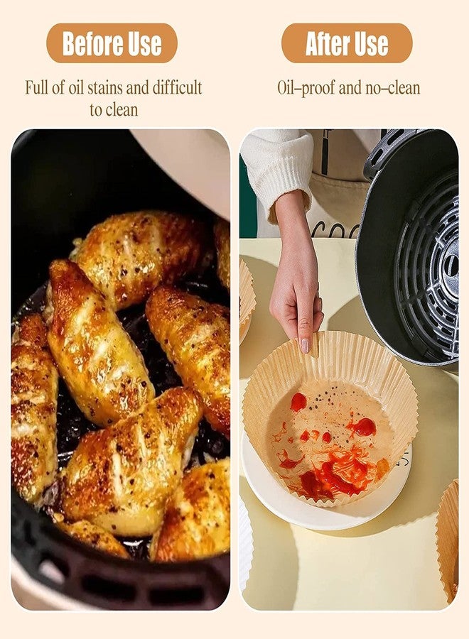 JAGDIV Air Fryer Disposable Paper Liner Disposable air Fryer Paper Liners, Water-Proof, Oil-Proof, Food Grade Parchment for Baking Roasting Microwave - Image 4