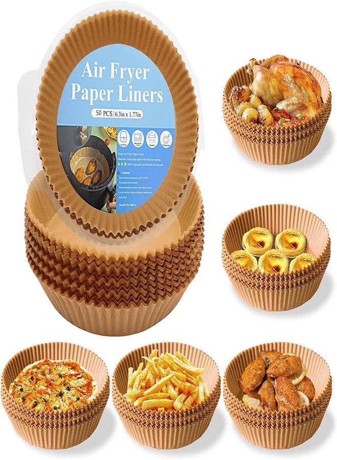 JAGDIV Air Fryer Disposable Paper Liner Disposable air Fryer Paper Liners, Water-Proof, Oil-Proof, Food Grade Parchment for Baking Roasting Microwave - Image 1