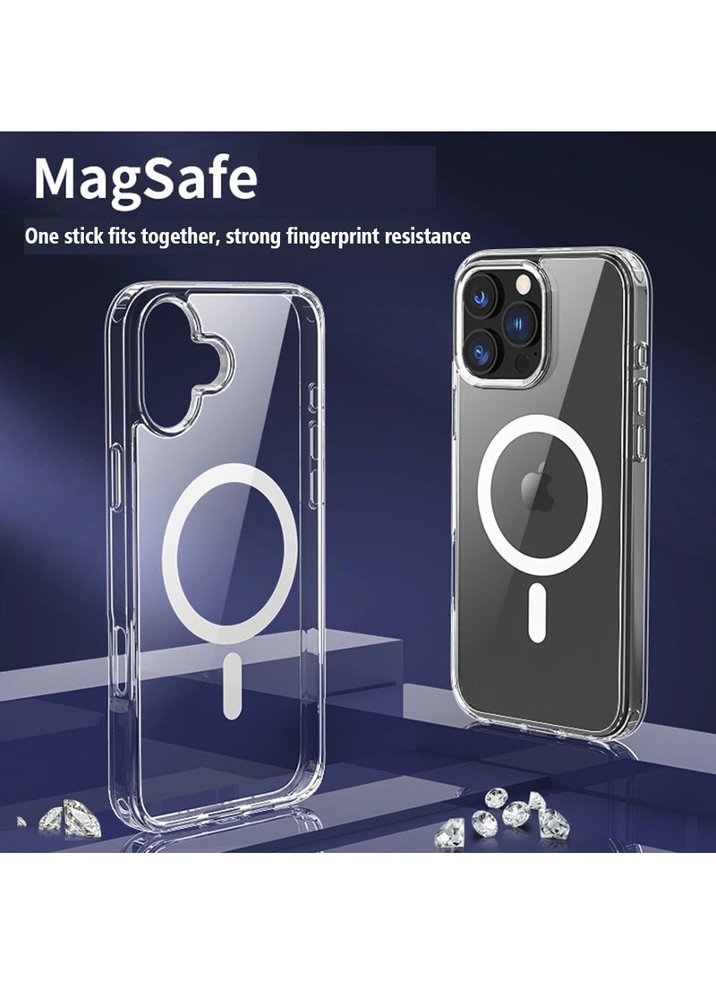 X-level - iPhone 16 Plus Case,6.7-Inch Compatible with MagSafe,Shockproof Phone Bumper Cover,Anti-Scratch Clear Back Cover (Clear) - Image 1