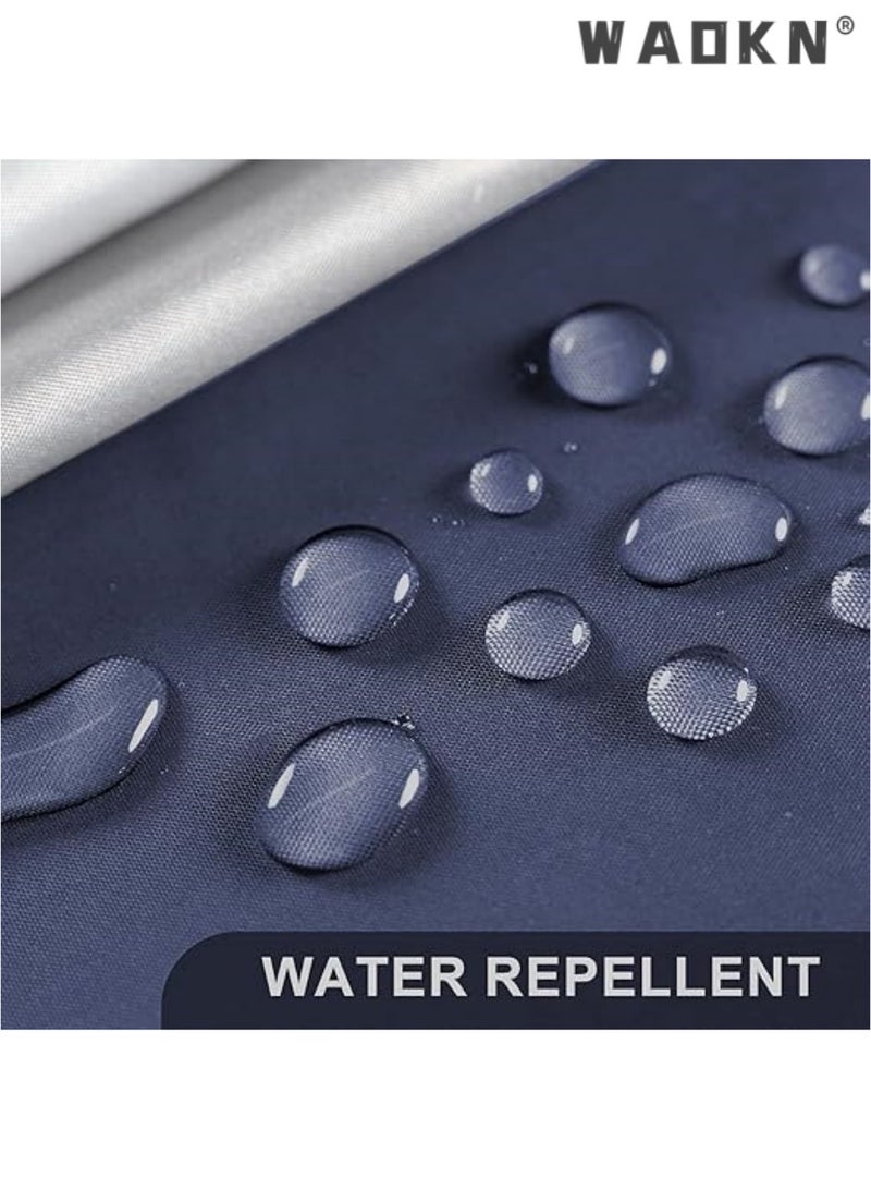 WAOKN Luxury Shower Curtain - Ultra Waterproof & Durable, Mildew & Stain Resistant, Elegant Black and White Square Pattern Design, Perfect Fit for Modern Bathrooms(Blue gradient, 71x71Inch/180x180cm) - Image 4