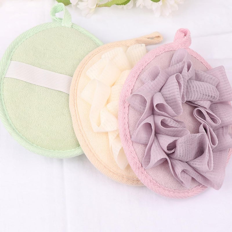 9Pcs Bath Sponge and Bath Puff Set with Bubble Net Multi-Color Shower Scrubber for Exfoliating and Cleansing Suitable for Men and Women - Image 5