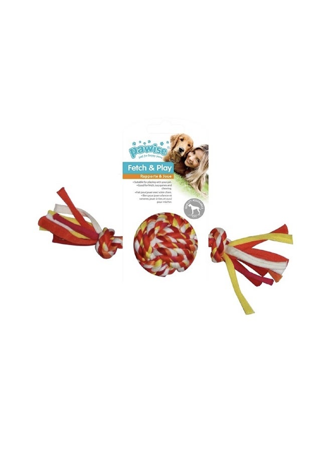 Pawise Colorful Braided Rope Ball 20cm - Multicolor