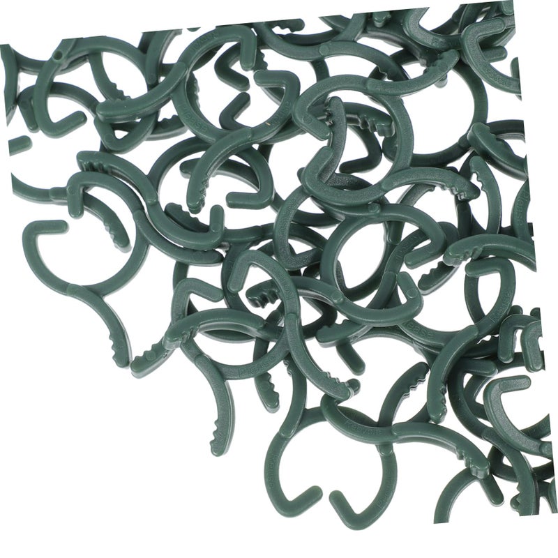 100 Pcs Plastic Plant Support Clips Garden Trellis Clamps For Tomato Vine Flower Plants - Image 4