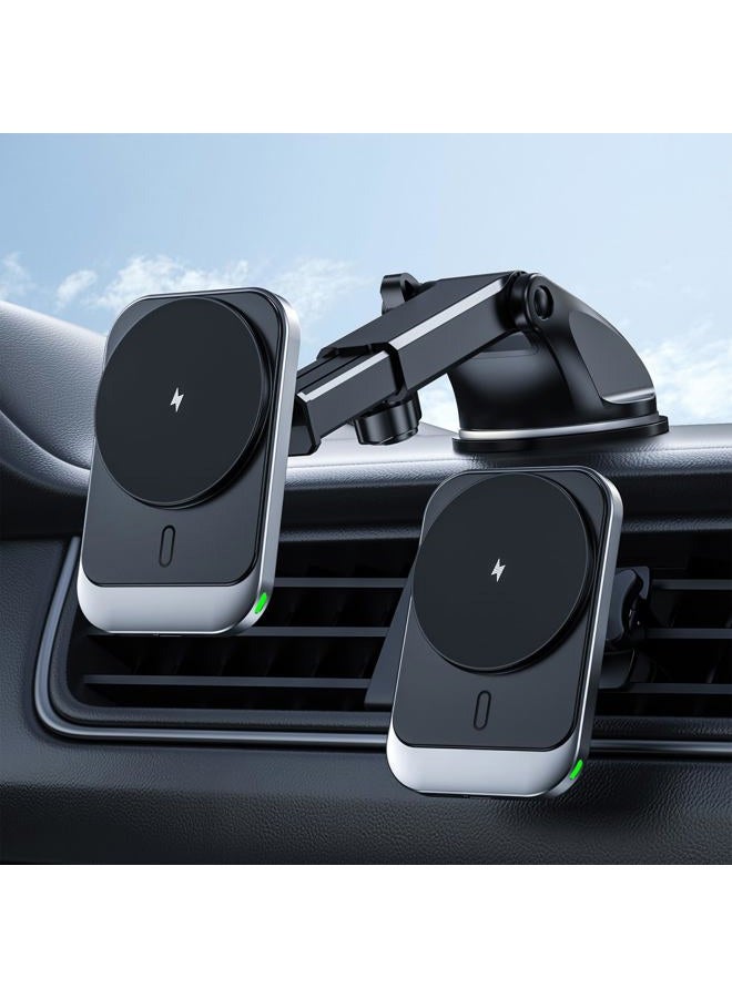 Hinyx for MagSafe Car Mount Charger, 15W Magnetic Wireless Car Charger Vent Dash Charging Phone Holder Mount for iPhone 15 14 13 12 11 Pro Max Plus Mini Xr Xs, Samsung, Google, LG, etc - Image 1