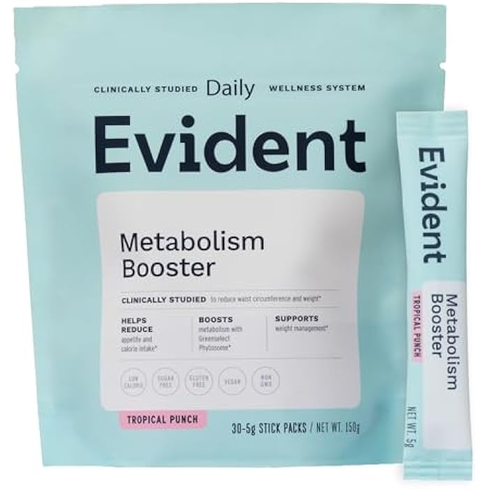 Metabolism Boost Powder – Fat Burner Supplement with Chicory Root, GreenSelect Phytosome and H20Slim – Helps Support Weight Loss & Management + Reduce Appetite – 30 Stick Packs - Image 1