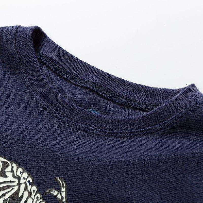 B.GKAKA Children's Dinosaur Pajamas for Toddler Boys Size 5 Little Kids Skeleton Golw in The Dark 100% Cotton 5T - Image 4