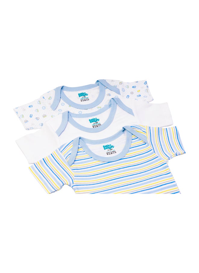 Babies Basic - Printed Romper/Bodysuit For Babies - Pack Of 3, Multi Color - Image 1