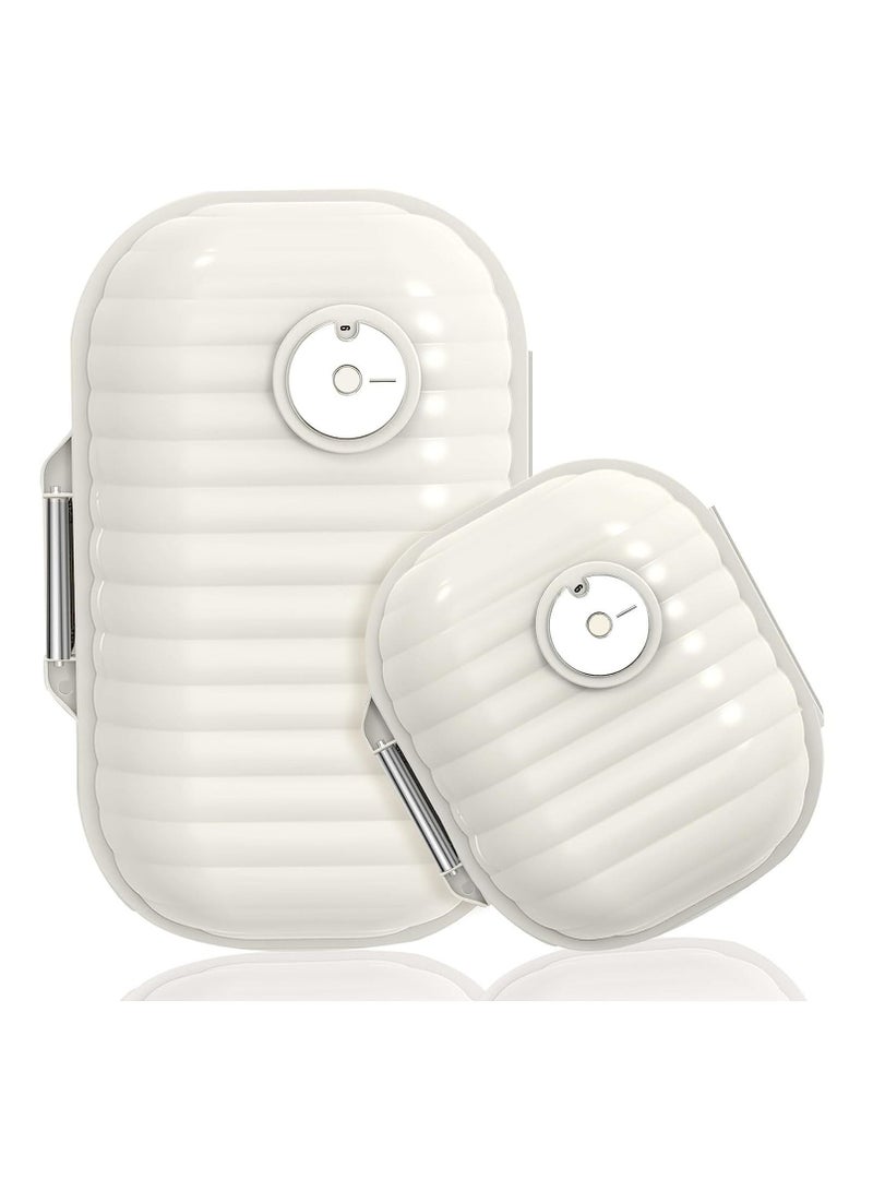 Bluejw Travel Pill Organizer, 2 Pack Portable Pill Box 7 Day Small Pill Case Moisture Proof Daily Medicine Vitamin Container for Vitamins, Supplements Medication Tracker Travel Essentials (Small+ Large) - Image 1