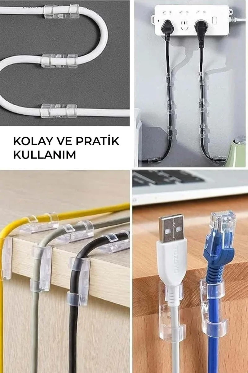 Pikas Cable Organizer Wall Tiles Glass Cable Holder Adhesive Clip