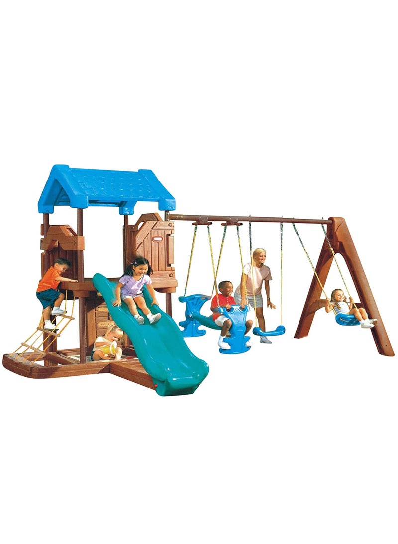 Myts Adventure Tower Mega Kids Slide and Swings with Playful Platform - Image 1