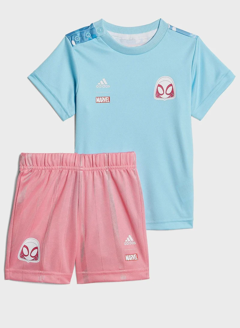 adidas طقم سبايدرمان (تيشيرت + شورت)