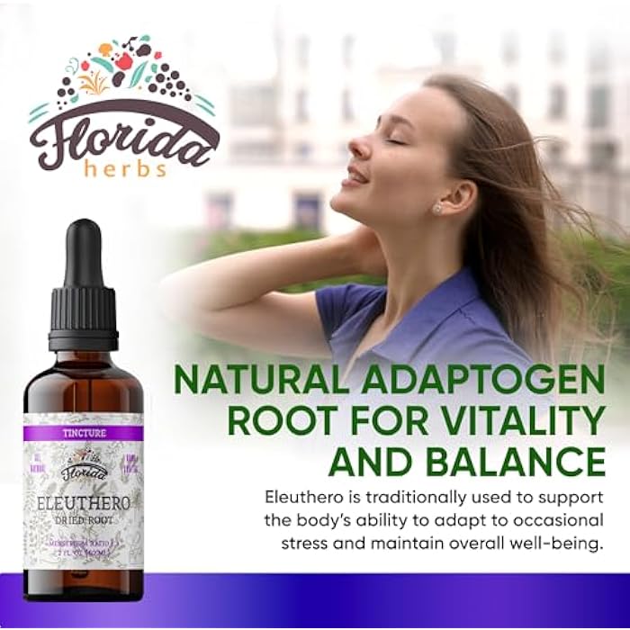 FLORIDA HERBS Eleuthero Tincture, Organic Eleuthero Extract (Siberian Ginseng, Eleutherococcus senticosus) - Image 2