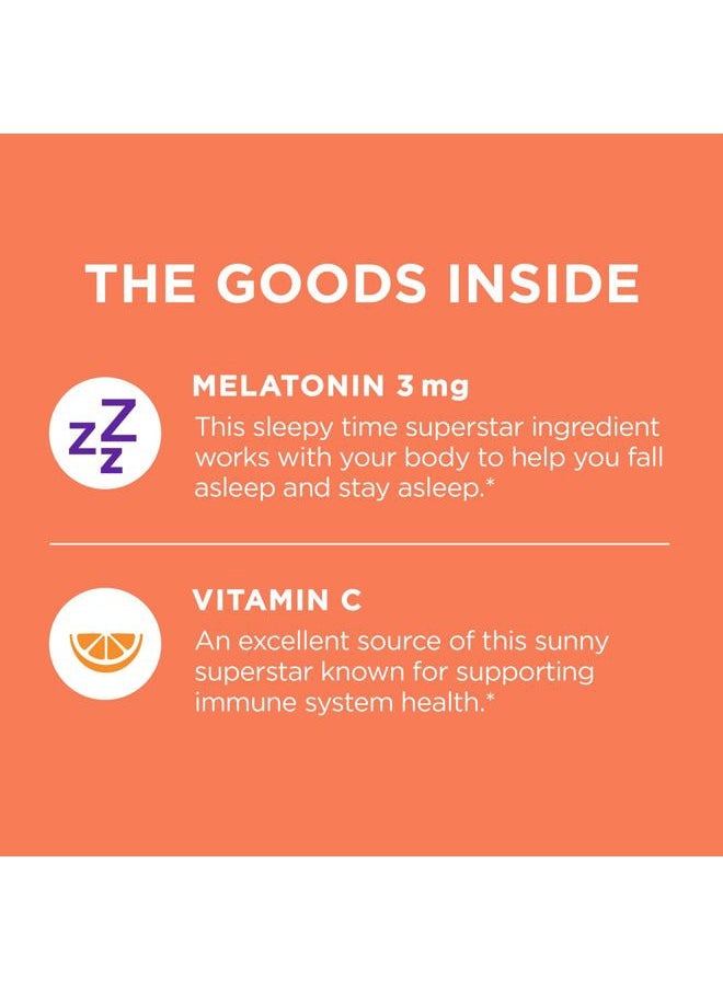 Immunity Sleep Fast Dissolves, 3mg Melatonin, Vitamin C, Citrus Flavor, 30 Day Supply - 30 Count
