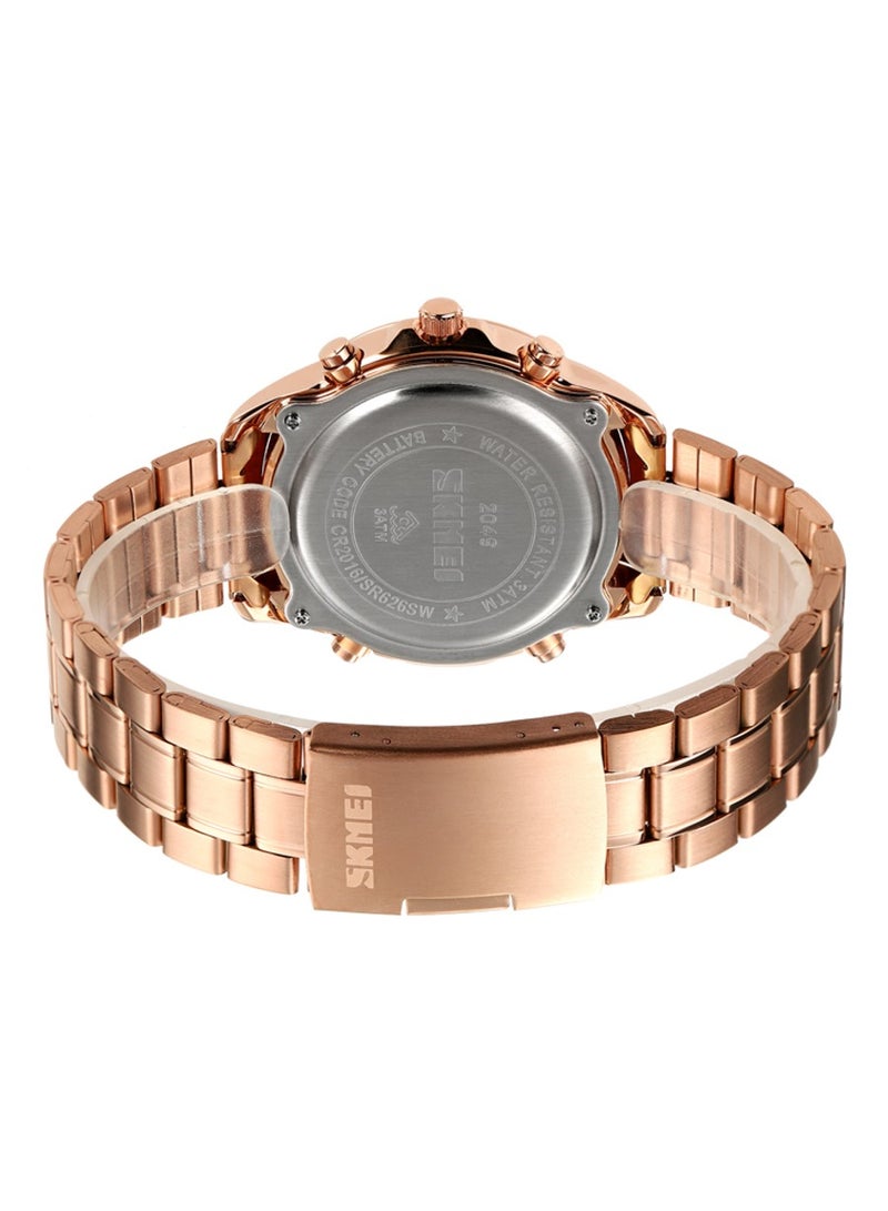 SKMEI ساعة إلكترونية للرجال من SKMEI عرض مزدوج ساعة إلكترونية ساعة متعددة الوظائف ساعة مقاومة للماء أسلوب أعمال عصري للرجال 2049 - Image 2