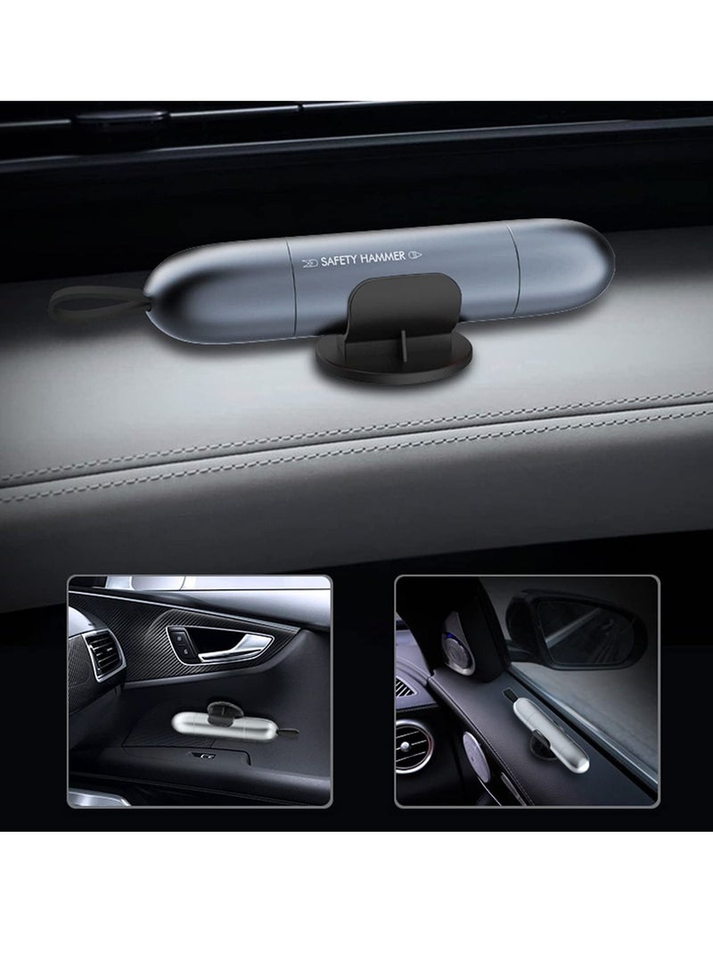 Car Safety Hammer Multi-function Stainless Steel Portable Window Glass Breaker Emergency Escape Tool Seatbelt Cutter(Gray)