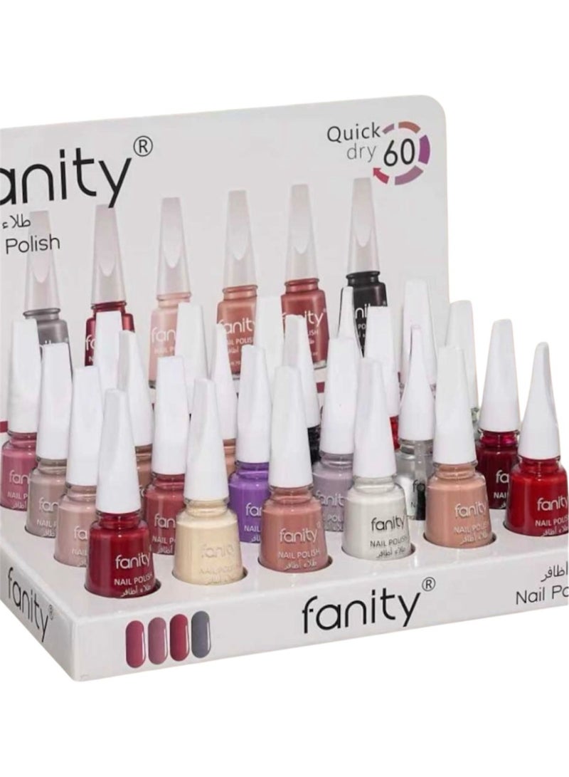 FANITY 24-Piece Nail Polish Set Multicolour - Image 1