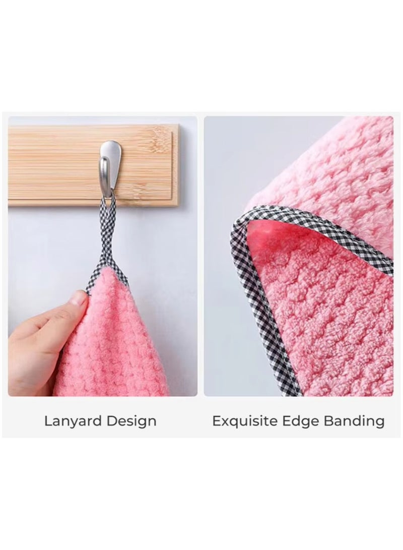 فولانري 16 قطعة مناشف الأطباق للمطبخ، ملابس تنظيف من الألياف الدقيقة، قماش أطباق المطبخ المنزلي، قابلة لإعادة الاستخدام، سريعة الجفاف وذات قدرة فائقة على الامتصاص (25*25 سم) - Image 5