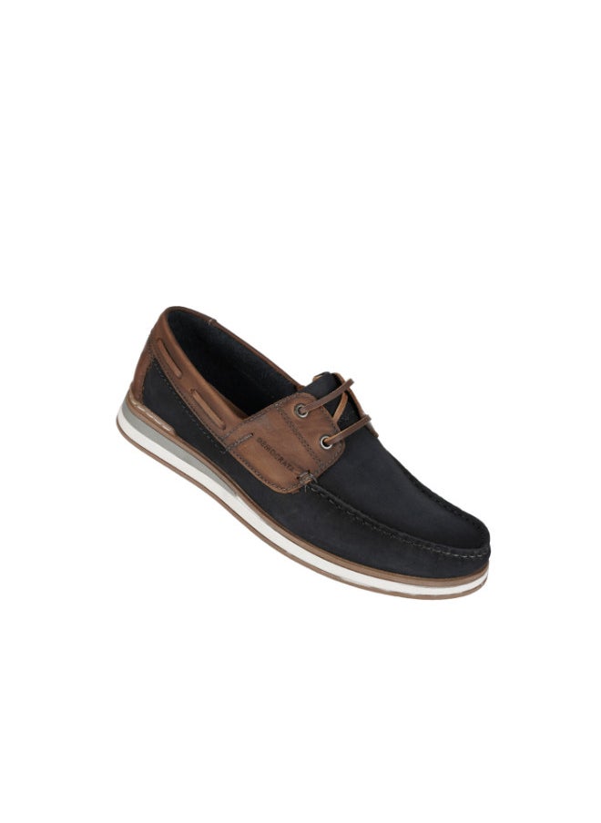 DEMOCRATA - 032-145 Democrata Mens Casual Boat Shoes Shoes 252104-003 Navy - Image 1