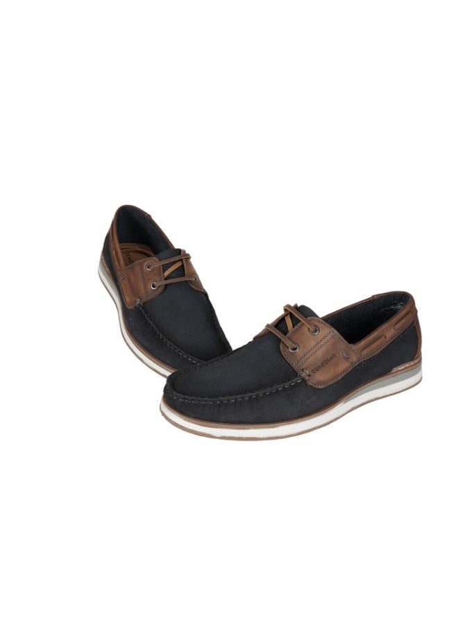 DEMOCRATA - 032-145 Democrata Mens Casual Boat Shoes Shoes 252104-003 Navy - Image 1