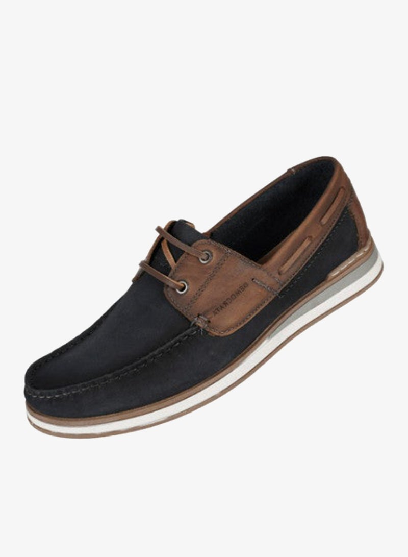 DEMOCRATA 032-145 Democrata Mens Casual Boat Shoes Shoes 252104-003 Navy - Image 3