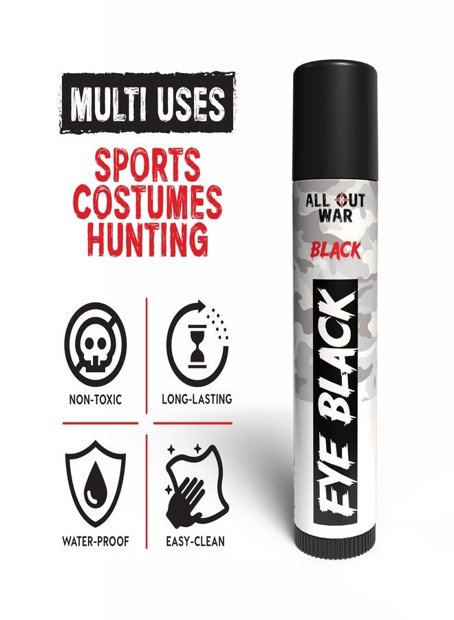 Drip Over Skill All-Out War 3 Pack Sports Eye Black Stick, Dark Black Face Paint for Baseball, Football, Lacrosse, Softball, Soccer, Hockey - Image 3