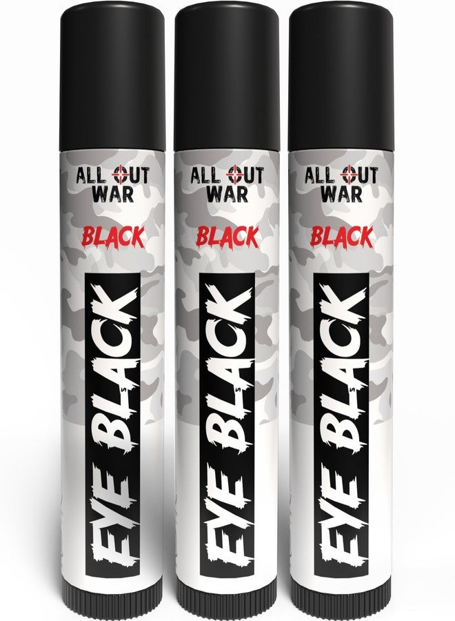 Drip Over Skill All-Out War 3 Pack Sports Eye Black Stick, Dark Black Face Paint for Baseball, Football, Lacrosse, Softball, Soccer, Hockey - Image 1
