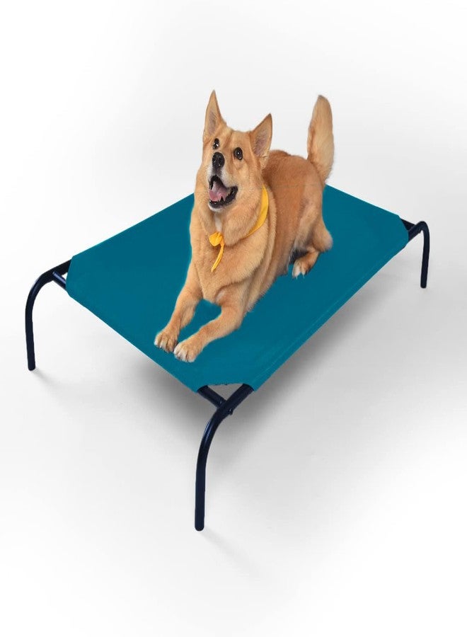Pet Clean Elevated Dog Bed Small for Pets, Scratch-Resistant, Waterproof, Breathable Pet Bed for Dogs with Durable Frame (Teal) - Image 1