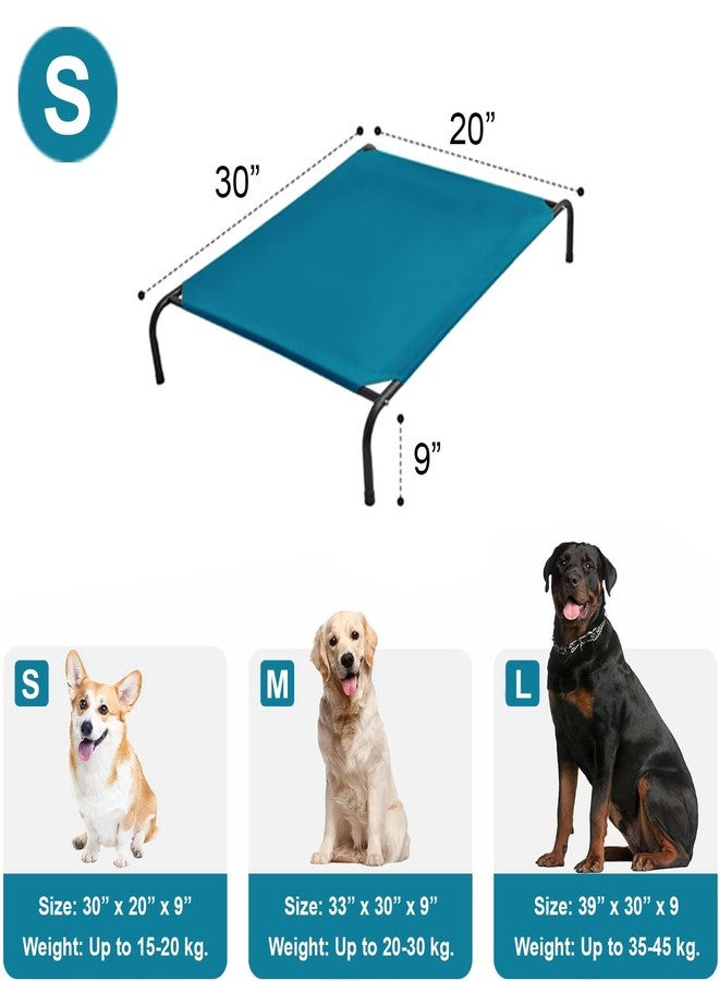Pet Clean Elevated Dog Bed Small for Pets, Scratch-Resistant, Waterproof, Breathable Pet Bed for Dogs with Durable Frame (Teal) - Image 2