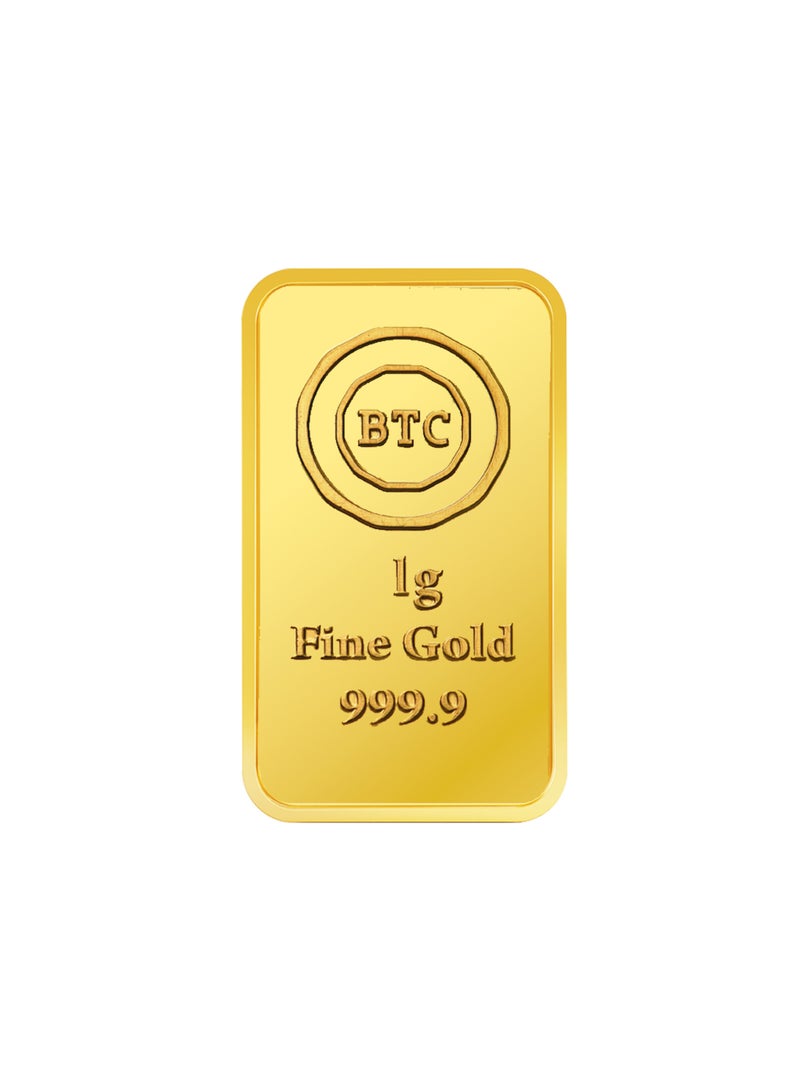 بي تي سي 1 جم سبيكة ذهب عيار 24 - بي تي سي - Image 2