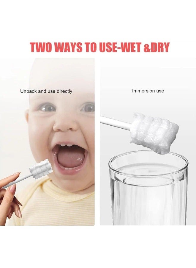 10/20/30/50/100PCS Baby Oral Tongue Cleaning Toothbrush, Disposable Baby Oral Cleaner, Newborn Oral Cleaning Stick, Soft Gauze Toothbrush, Suitable for babies and children 0-3 years old - Image 5