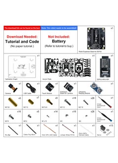 FREENOVE Robot Dog Kit for ESP32-WROVER (Included), Camera, Walking, Ultrasonic Ranging, Touch Sensor, Buzzer RGB LED Servo App - pzsku/Z4A9024203091245801DBZ/45/_/1727694980/7617a29d-a240-42b5-81ef-cba578e89f20