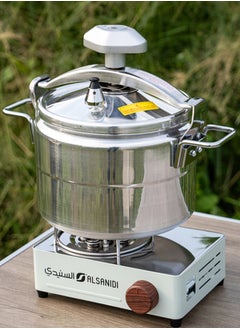 AL SANIDI Aluminum Pressure Cooker for Trips, Pressure Cooker, Silver, capacity 5 L  - Image 2