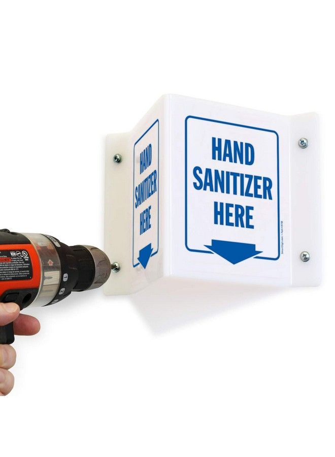 SmartSign "Hand Sanitizer Here" Projecting Sign ; 5" X 6" Acrylic - Image 4