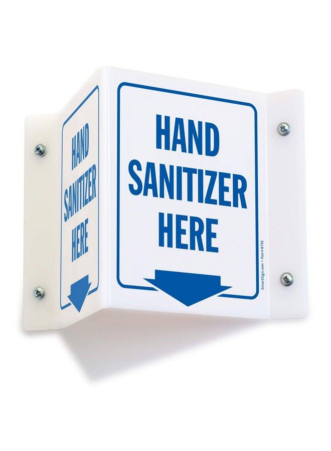 SmartSign "Hand Sanitizer Here" Projecting Sign ; 5" X 6" Acrylic - Image 1