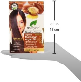 dr.organic Dr Organic Moroccan Argan Oil Hair Treatment Conditioner Revitalising Dry Damaged Hair Mens Womens Natural Vegan CrueltyFree Paraben SLSFree Organic 200ml Packaging may vary - Image 4