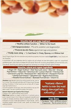 dr.organic Dr Organic Moroccan Argan Oil Hair Treatment Conditioner Revitalising Dry Damaged Hair Mens Womens Natural Vegan CrueltyFree Paraben SLSFree Organic 200ml Packaging may vary - Image 3