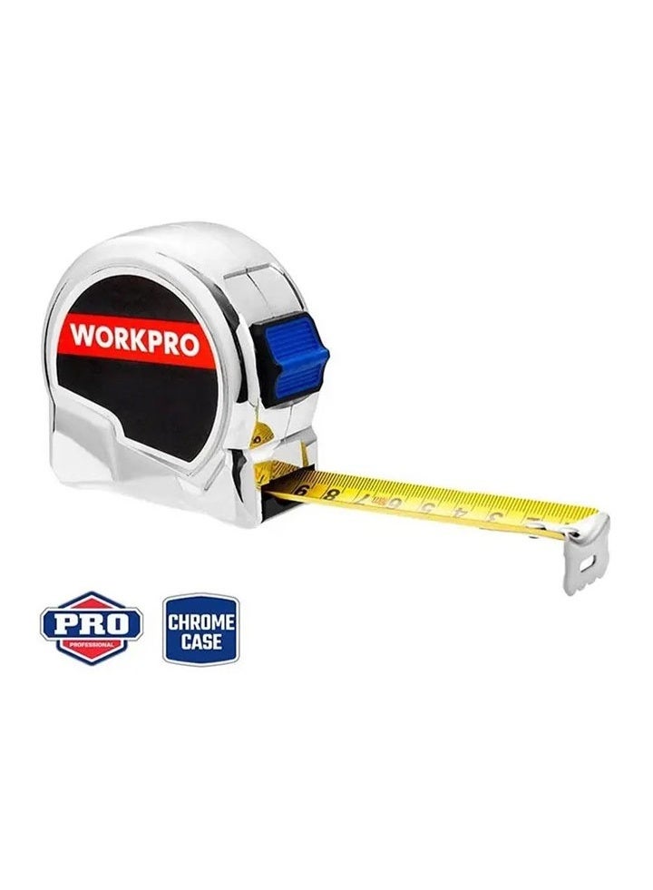 WORKPRO 5M(16FT)X19MM  CHROME TAPE MEASURE