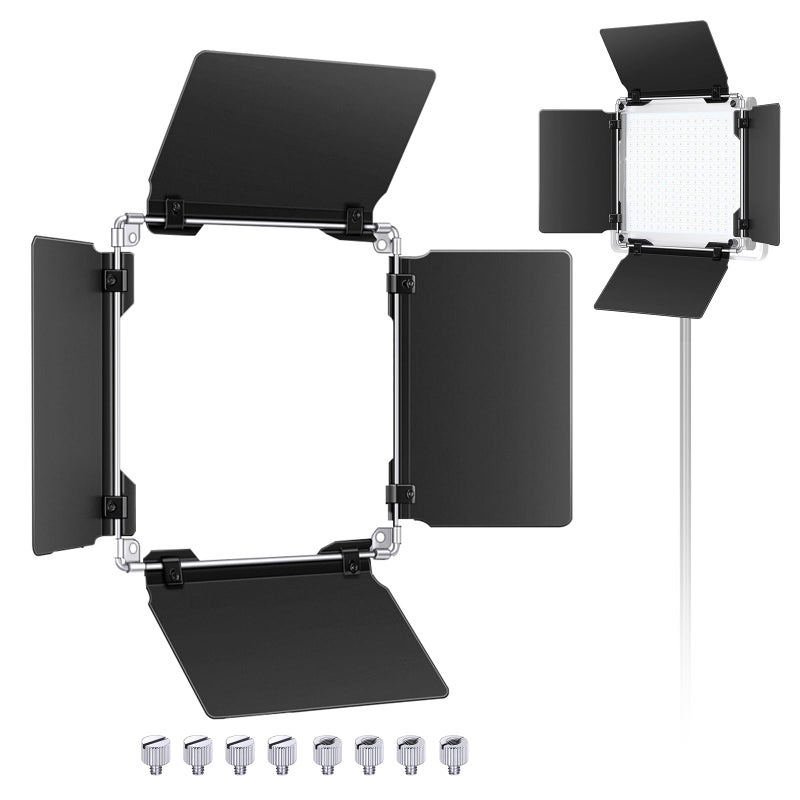 Neewer Professional LED Video Light Barn Door for Neewer 480 LED Light Panel 4.5x6.9 Inches/11.5x17.5 cm, Solid Metal Construction (Only Barndoor Included) - Image 1