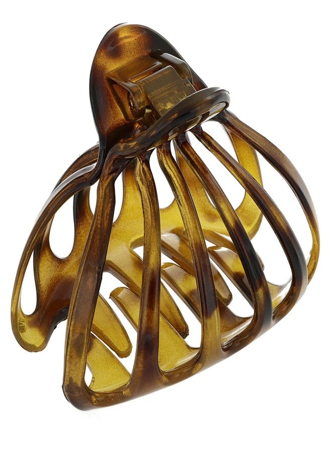 France Luxe Large Cutout Nest Claw Clip, Tokyo Amber - Image 1