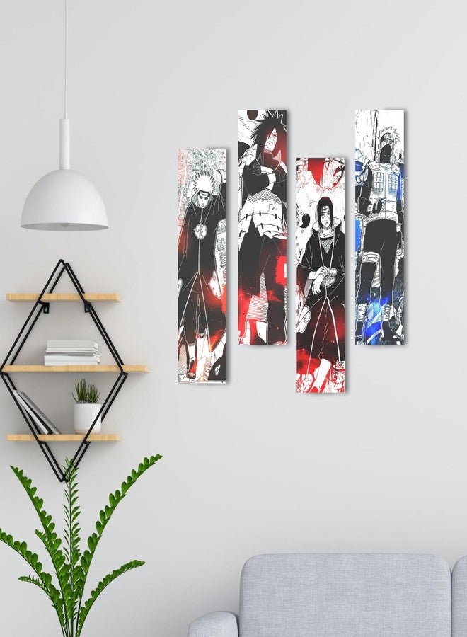 Replix Set of 4 Anime Wall Decor for Living Room Bedroom Anime Aesthethic Wall Panels For Decorative wall (Desgin 4) - Image 2