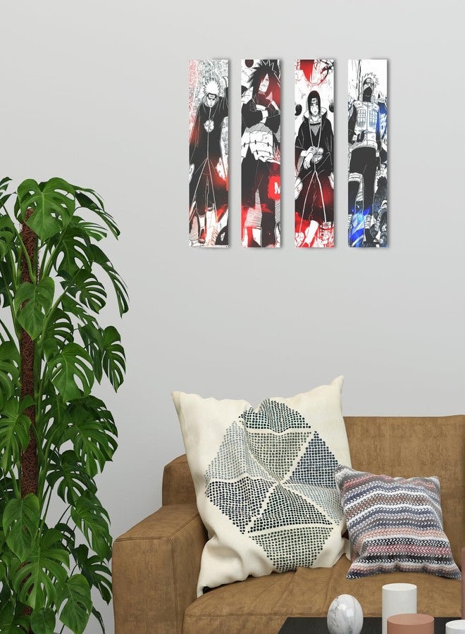 Replix Set of 4 Anime Wall Decor for Living Room Bedroom Anime Aesthethic Wall Panels For Decorative wall (Desgin 4) - Image 3