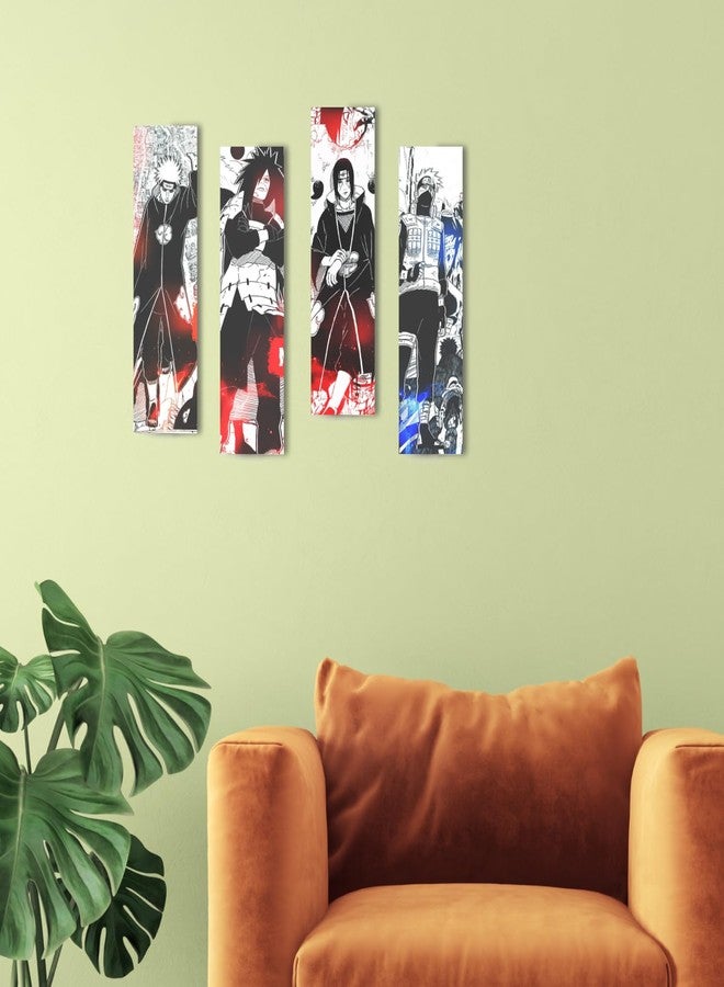Replix Set of 4 Anime Wall Decor for Living Room Bedroom Anime Aesthethic Wall Panels For Decorative wall (Desgin 4) - Image 5