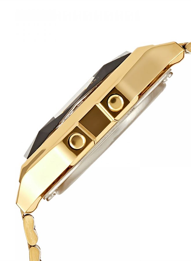 CASIO Men Diamond Studded Digital Watch A159WGED-1DF - 33 mm - Gold - Image 3