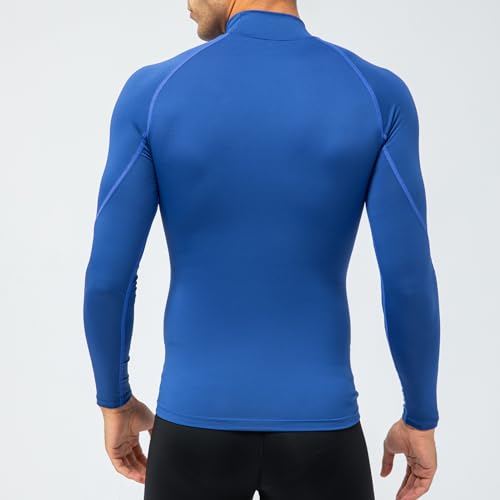 SPVISE Blue Compression Shirts Men Spandex Athletic Workout Running T-Shirts Performance Baselayer Undershirt Long Sleeve - Image 5