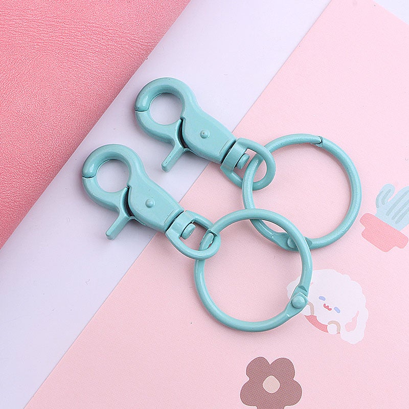 Colorful Painted Keychain Clasp Jewelry Lake Blue 