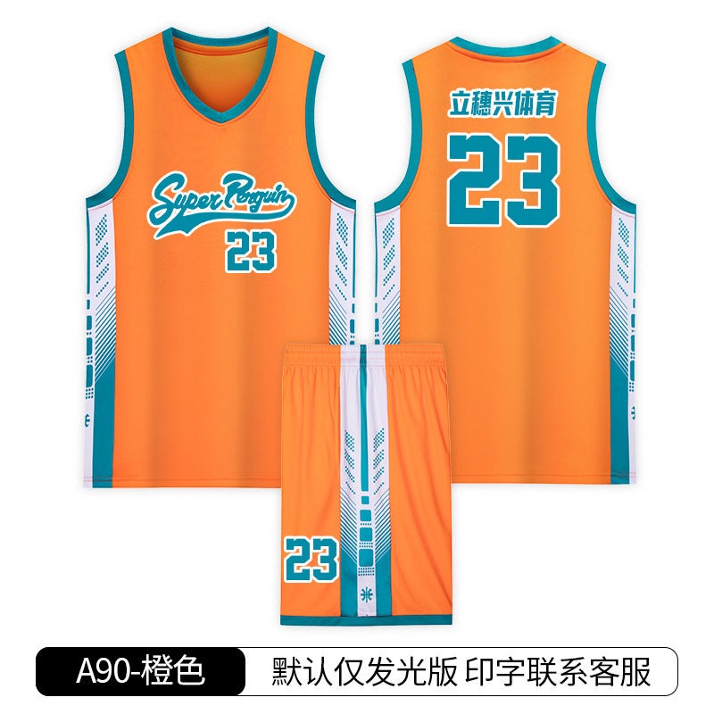 New Basketball Uniforms Children'S Suits Men'S Adult Black Vest Training Uniforms Quick-Drying Game Jerseys Team Uniforms No - Image 1