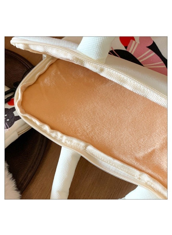 Korean Cute Computer Bag Student Commuter Mobile Phone Ipad Tablet Portable Storage Bag Portable Computer Protective Cover-Color:Light Pink Nude Bag-Size:Large Horizontal Style - Image 5