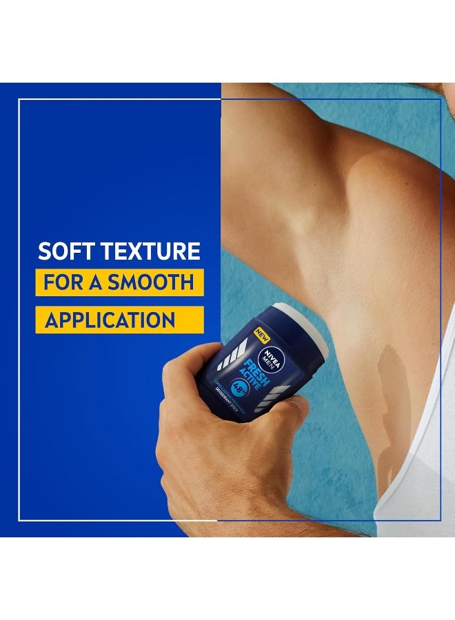نيفيا مزيل عرق ومضاد تعرق فريش اكتيف ببكرة دوارة للرجال من نيفيا، حماية 48 ساعة، رائحة منعشة، 50 مل pack of 2 - Image 5