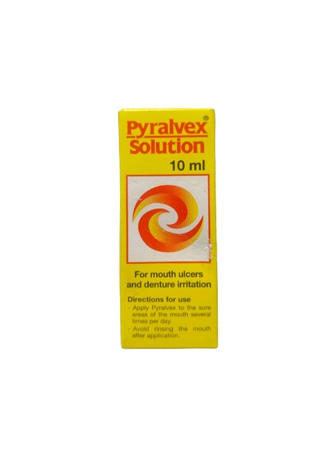 Pyralvex Solution 10ml: Fast Relief for Mouth Ulcers and Denture Irritation