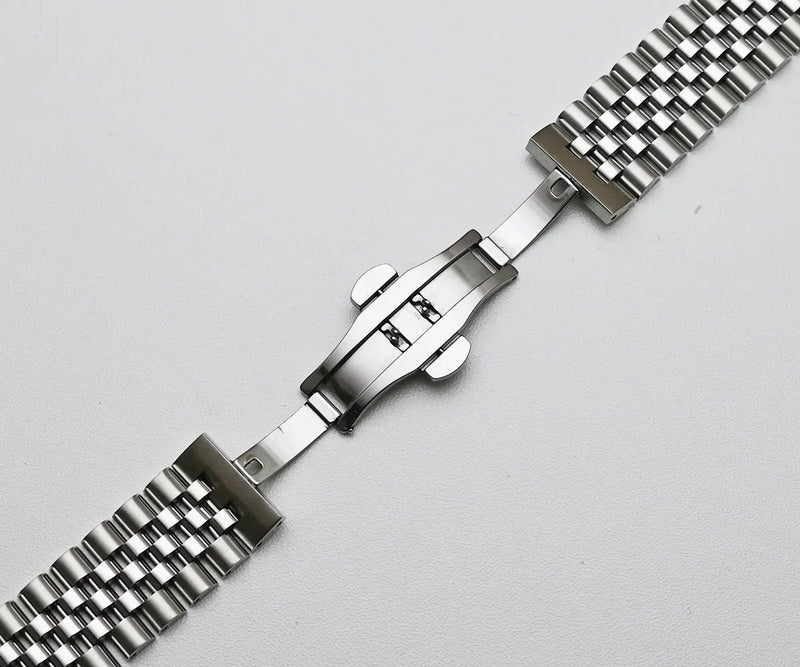 Bluejw Stainless Steel Watch Band Strap Bracelet Replace Watchband Silver Black 18mm 20mm 22mm for Seiko Samsung Huawei - Image 4